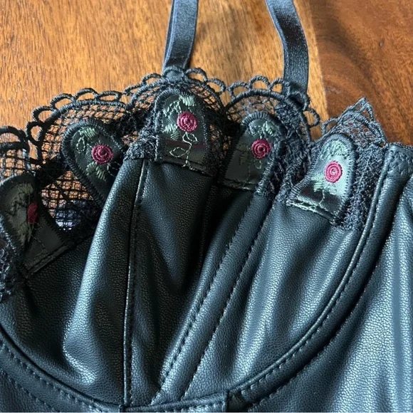 Savage X Fenty Black Caviar Renaissance Rose Corset Dress XL, NWOT - Picture 8 of 12